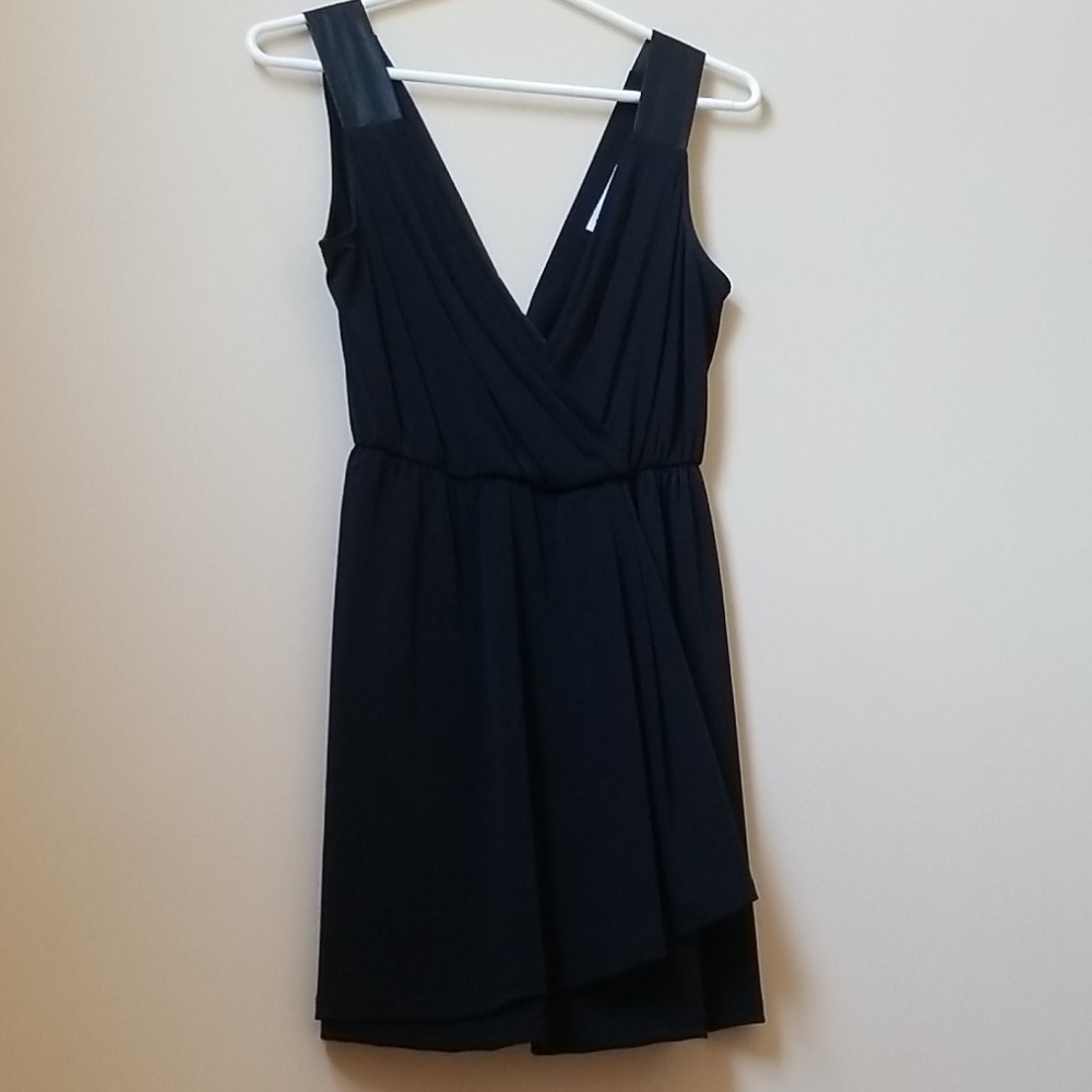 BCBGeneration Faux Wrap Black Dress